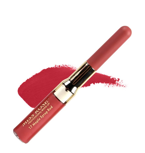 2 in 1 Matte Lipliner And Liquid Lip Gloss - 17 Maple Syrup Red